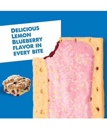 Pop-Tarts Toaster Pastries Breakfast Foods Kids Snacks - Frosted Lemon Blueberry Crumble - 8 Pop-Tarts - Buy Online on GoSupps.com