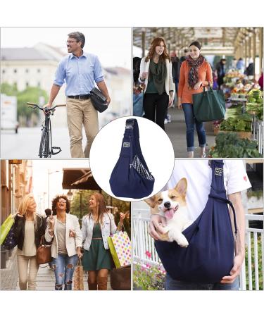 Glaitc Adjustable Pet Sling Bag - Blue/Gray Dog & Cat Carrier with Padded Shoulder Strap - Perfect for Small Pets - Buy Online on GoSupps.com