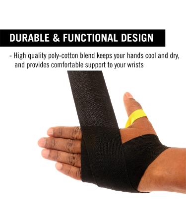 Everlast Hand Wraps Black 120 Inch - Premium Boxing Hand Wraps - Buy Online on GoSupps.com