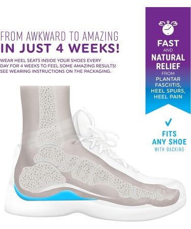 Heel That Pain Plantar Fasciitis Insoles | Heel Seats Foot Orthotic Inserts for Heel Pain and Spurs | Light Blue Hybrid Large - 100% Guaranteed - Buy Online on GoSupps.com