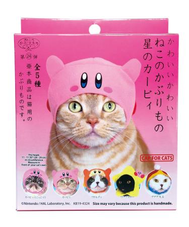 Kitan Club Cat Cap - Pet Hat Blind Box Includes 1 of 5 Cute Styles - Soft, Comfortable - Authentic Japanese Kawaii Design - Animal-Safe Materials, Premium Quality (Kirby)