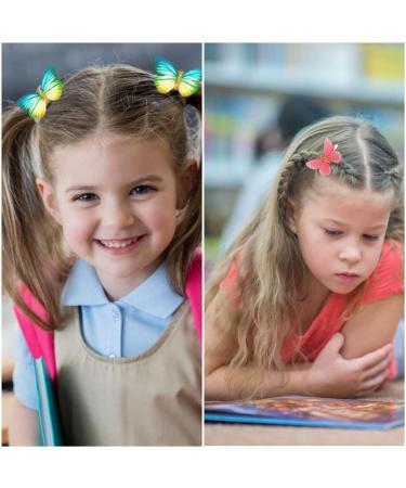 Mesmeriser Realistic Butterfly Clips Pack of 10 5 Assorted Matte Coloured Hair Clips for Girls Cute Duckbill Slides in Box Packaging for Easy Storage - Buy Online on GoSupps.com