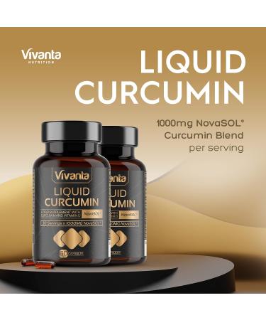 NovaSOL Liquid Curcumin Capsules - 1000mg per Serving - 60 Daily Servings - 185x Turmeric Bioavailability - 120 Count - Buy Online on GoSupps.com