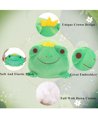 JUNERAIN Giant Frog Plush Soft Pillow - Adorable Stuffed Animal Toy for Kids - Emerald Green 42cm - Buy Online on GoSupps.com
