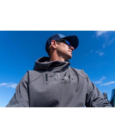 Huk Men's Icon X Hoodie | Gray X-Large | UPF 30+ Sun Protection - Buy Online on GoSupps.com