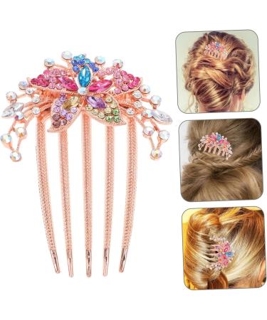 Healeved Rhinestone Hair Accessories Hairpin Hair Insert Comb Bride Hair Comb Rhinestone Hair Comb Women Headdress Hair Accessories for Women Hair Comb Clips Rhinestone Flower Hair Comb - Buy Online on GoSupps.com