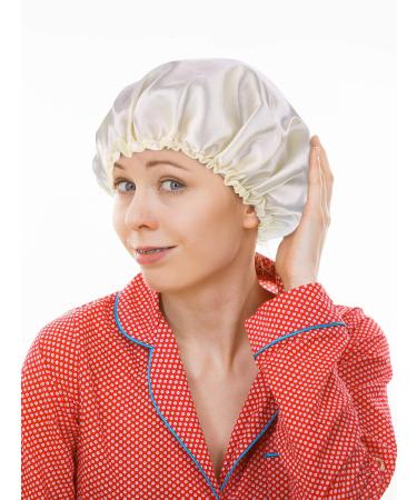 Blulu Satin Sleep Caps for Women & Girls - 3 Pack Night Headgear Turbans in Black Beige & Silver | Soft & Comfortable Hairstyle Protection - Buy Online on GoSupps.com