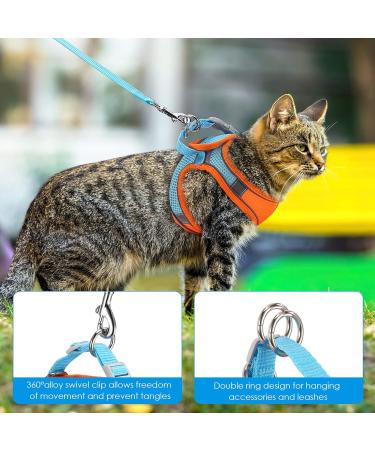 Escape-Proof Cat Harness and Leash Set - Reflective Vest for Small Cats | XXS Orange - Buy Online on GoSupps.com