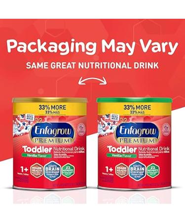 Enfagrow Premium Toddler Nutritional Drink Vanilla Flavor Omega-3 DHA for Brain Support Prebiotics & Vitamins for Immune Health  Powder Can 32 Oz Pack of 4 - Buy Online on GoSupps.com