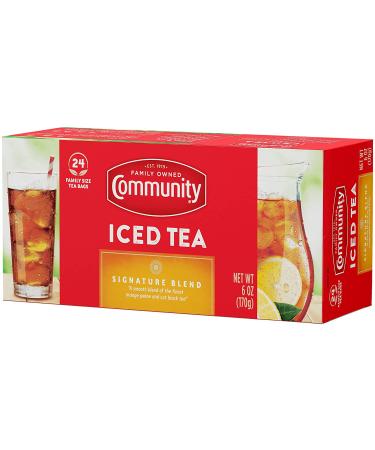 Community Coffee Porch Breeze Signature Iced Tea Bags - Family Size 24 Count (Pack of 6) - Buy Online on GoSupps.com
