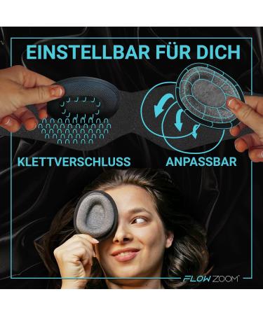 FLOWZOOM Sleep Mask for Side Sleepers | Comfortable Gray Sleeping Mask for Men & Women with Soft Wide Elastic Band - Buy Online on GoSupps.com