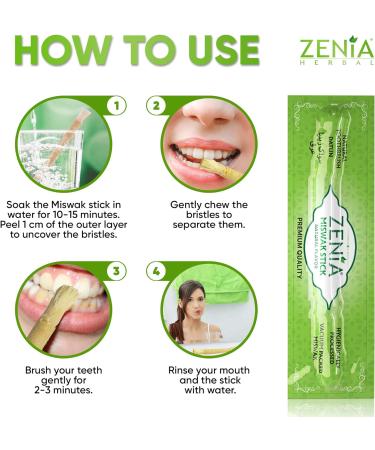 Zenia Sewak Natural Miswak Toothbrush - Traditional Peelu Stick for Healthy Gums & Teeth - Pack of 12 - Buy Online on GoSupps.com