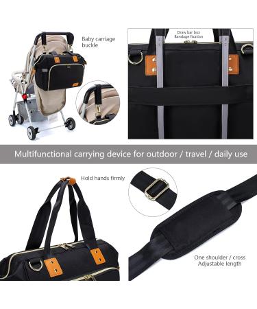 Axcone Sac   Langer Imperm able pour B b - Fourre-Tout Pratique avec Matelas   Langer et Porte T tine - Sac de Voyage Bandouli re Schwarz - Buy Online on GoSupps.com