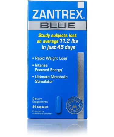 Zantrex Blue Weight Loss Supplement Pills - Dietary Energy and Weight Loss Supplement - 84 Count - Buy Online on GoSupps.com