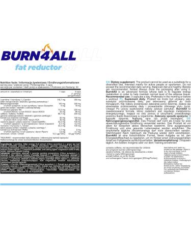 ALLNUTRITION Burn4all Fat Reductor - L-Carnitine Dietary Supplement for Effective Body Fat Reduction Energy Boost & Appetite Suppression | 100 Capsules 33 Servings - Buy Online on GoSupps.com