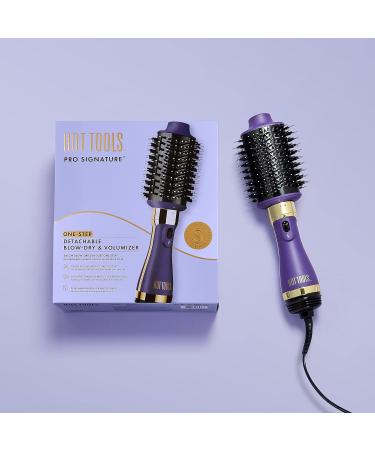 Hot Tools Pro Signature One-Step Detachable Blow-Dry & Volumizer - Activated Charcoal Bristles, Direct ION Technology, Oval Design, Ceramic Coating |  - Buy Online on GoSupps.com