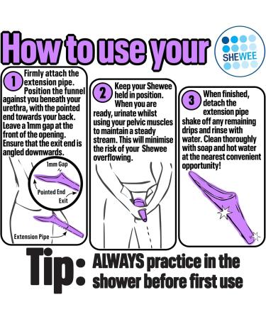 Shewee Women's Extreme One Size - Lilac | Eco-Friendly & Portable Urinary Device for Travel - Buy Online on GoSupps.com
