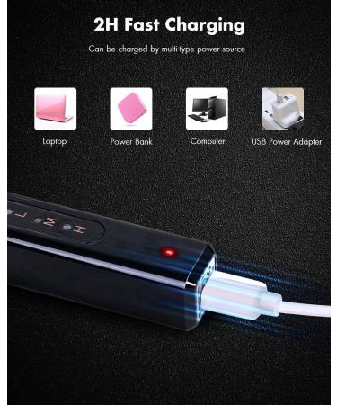 Heated Eyelash Curler | USB Rechargeable Electric Curler for Long Lasting Curl | Valentine's Gift for Women | Black - Buy Online on GoSupps.com