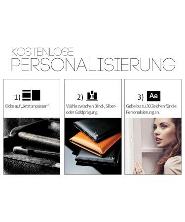 Delmon Varone Personalized Black Leather Cosmetic Bag - Premium Women's Makeup Zipper Pouch - Buy Online on GoSupps.com