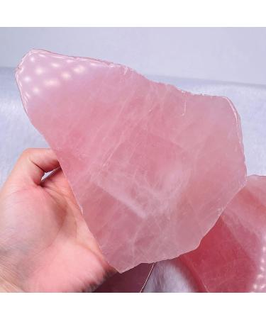 QPYD Natural Healing Rose Quartz Crystal - 650-700g Polished Freedom Mineral for Personalized Living Culture - Buy Online on GoSupps.com