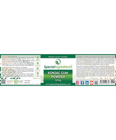 Premium Quality Konjac Gum Powder (Konjac Glucomannan) 500g - Vegan, Non-GMO, Gluten-Free in Recyclable Container - Buy Online on GoSupps.com