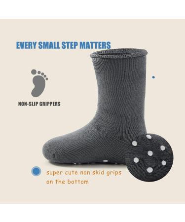 Moon Tree Baby Non Slip Winter Socks 6 Pairs, Animal Grain Mix, 2-4 Years, Boys & Girls Warm Thick Towelling Socks with Grips - Buy Online on GoSupps.com