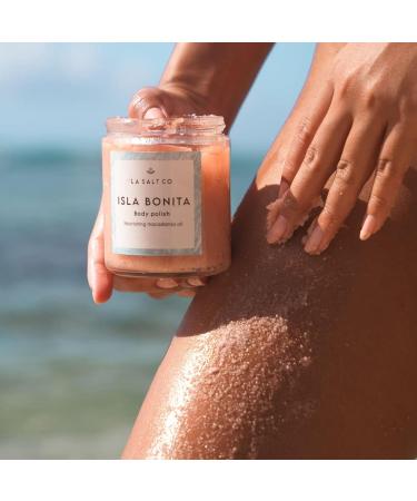 LA SALT CO Isla Bonita Exfoliating Body Polish Scrub 9 oz | Hydrating and Moisturizing for Rough Dry Skin | Light Tropical Floral Scent | 100% Vegan and Certified Cruelty Free - Buy Online on GoSupps.com