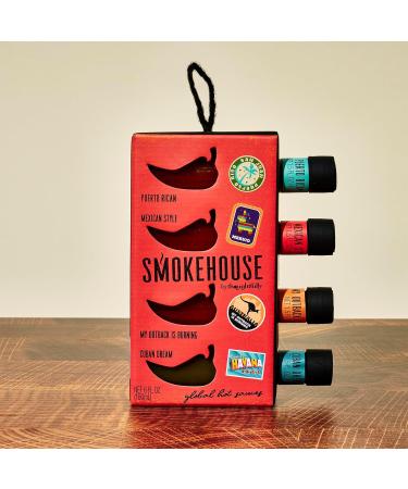 Thoughtfully Coffret cadeau de sauces piquantes internationales saveurs d'inspiration internationale dont mangue habanero portoricaine sauce piquante mexicaine et plus encore lot de 4 - Buy Online on GoSupps.com