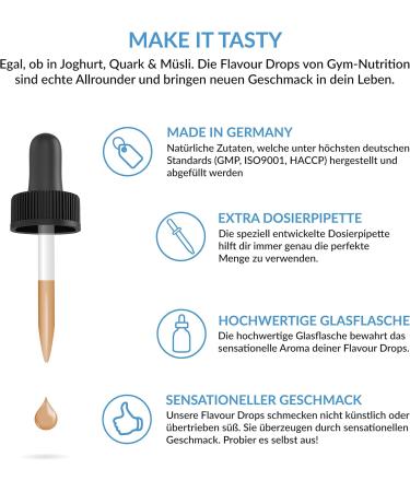 Flavour Drops - Calorie-Free Caramel Flavoring with Dosing Pipette | 50ml | Perfect for Quark Yoghurt & More | Made in Germany - Buy Online on GoSupps.com