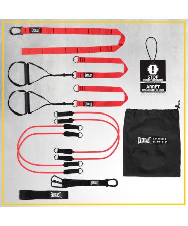 Everlast FIT Body Weight Suspension Trainer - Resistance Tubes & Anchor Strap Great for Home Gym CrossFit Pilates Fitness Full-Body Workouts Exercise & Home Gym Accessories - Buy Online on GoSupps.com