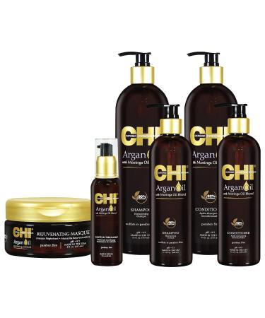 Farouk CHI Argan Oil Rejuvenating Masque 8 Oz - Nourishing Hair Treatment - Buy Online on GoSupps.com