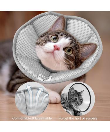 Adjustable Elizabethan Collar for Pets | Dndgdlua Protective E-Collar for Kittens Puppies & Rabbits | Prevents Licking & Biting - Size S Gray - Buy Online on GoSupps.com