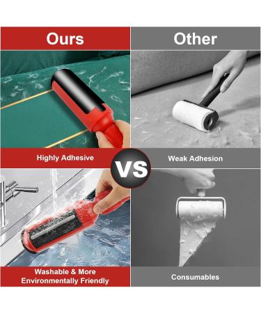 Reusable Pet Hair Remover Roller Washable Hair Remover Brush Pet Hair Removal Tool Device for Cat Dog Furniture Carpet Sofa Clothes (Green-2Pcs) - Buy Online on GoSupps.com