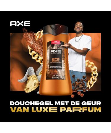 Unilever Benelux AX Fine Fragrance Collection Copper Santal Shower gel for 12 hours of freshness with the scent of luxurious perfume 6 x 300 ml Value pack - Buy Online on GoSupps.com