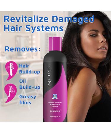 Pro Series Daily Care Shampoo 8oz - Sulfate-Free Gentle & Natural Shampoo for Lace Wigs Toupees & Hair Systems | Moisturizes Protects Color Anti-Frizz Restores Shine - Buy Online on GoSupps.com