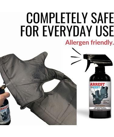 Arrest My Vest Military & Police Grade Odor Eliminating Spray | Triple Pack - 1 Unscented, 1 Midnight, 1 Driftwood | Safe on K9s - Buy Online on GoSupps.com