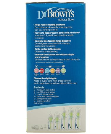 Dr. Brown's Options Narrow Feeding Set Clear - Adjustable Vent System - Buy Online on GoSupps.com