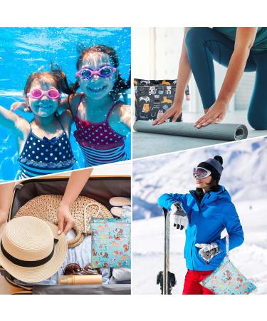 Buy Loscarol 2-Piece Wet Bag Set | Large Kindergarten & Small Diaper Wet Bag | Personalized Cloth Diaper Bags (Zoo) | International Shipping Available - Buy Online on GoSupps.com