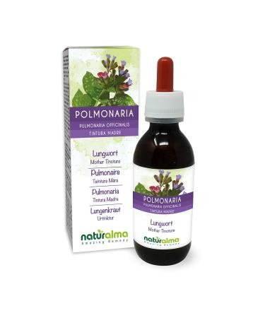 Lungwort (Pulmonaria officinalis) herb with Flowers Alcohol-Free Mother Tincture Naturalma | Liquid Extract Drops 120 ml | Food Supplement | Vegan Alcohol-free 120.00 ml (Pack of 1)