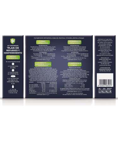 Soria Natural ImmunoForte Kit vitamin C + vitamin D + zinc + echinacea + propolis strengthens the immune system supports recovery set of 35 tablets and natural extracts 42 ml - Buy Online on GoSupps.com