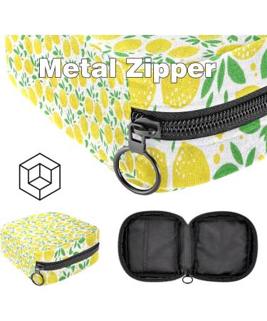 Shop Seamless Storage Bags for Women - Portable Menstrual Pads Tampons & Bandages in Multicolored Yellow Lemon Design - Buy Online on GoSupps.com