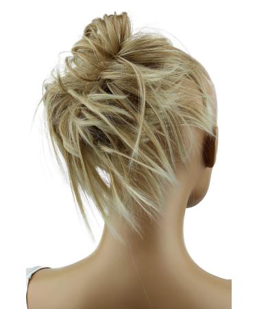 CAISHA Jumbo Hairpiece Hair Tie Bun Flora Updos Bridal Hairstyles Natural Wavy Messy DM17cm Blonde Mix G13F
