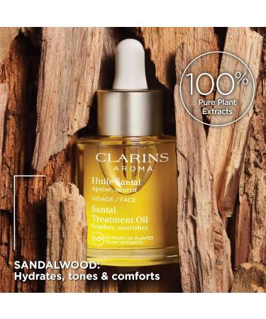 Clarins Santal Face Treatment Oil | Hydrating, Calming, and Smoothing Formula | Reduces Redness and Fine Lines | 100% Natural Plant Extracts - Buy Online on GoSupps.com