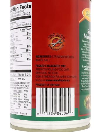 Roland Whole Peeled Straw Mushrooms 15oz - 2 Pack - Buy Online on GoSupps.com