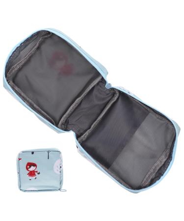 Healeeved Aunt's towel-storage bag for the first period for girls Beautiful bag from the time ladies brick holder daily use polyester travel cosmetic pocket sky blue 13x13x5cm