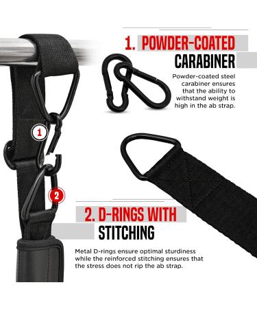 RDX Abdominal Muscle Loop - Maya Hide Leather Padded D-Ring for Fitness Training Pull-Ups & Arm Exercises - Unisex Black - Buy Online on GoSupps.com