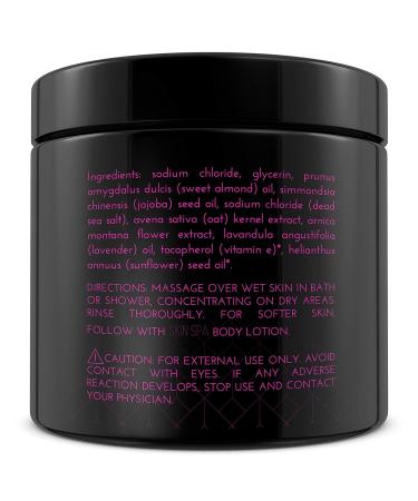 Mineral Sea Salt Scrub - Rose 16oz (453g) | Exfoliating Body Scrub for Glowing Skin - International Shipping Available - Buy Online on GoSupps.com