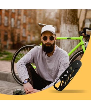 Rumyve Stainless Steel Mustache Comb - Portable Anti-static Grooming Tool - Buy Online on GoSupps.com