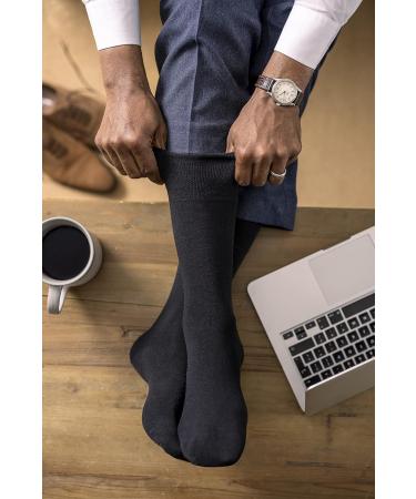 IOMI 6 Pack Men's Non-Binding Diabetic Socks 7-12 Black - Extra Wide Top, Thin & Comfortable - Buy Online on GoSupps.com