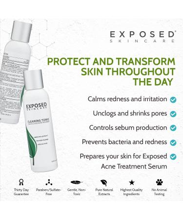 Exposed Skin Care Clearing Tonic Step 2 - Acne Clearing Toner with Salicylic Acid & Green Tea - 4 fl oz - Buy Online on GoSupps.com
